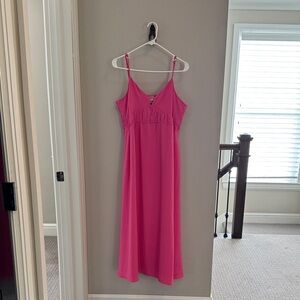 Pink Sleeveless Maxi Dress